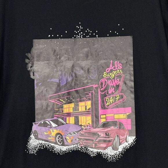 Mens Vintage T shirt Medium Style Al’s Burgers Drive In 24/7 - Picture 5 of 13